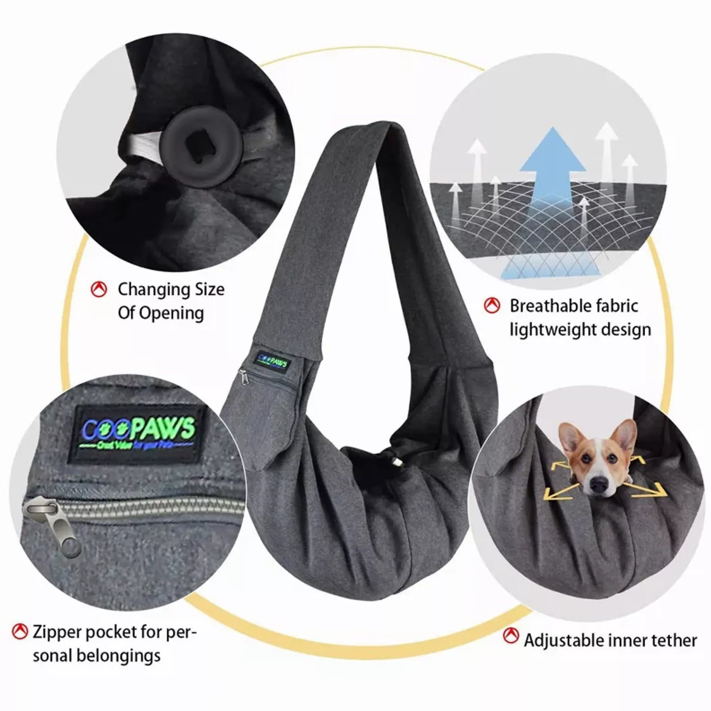 Comfy Pet Sling for Small Dog Cat