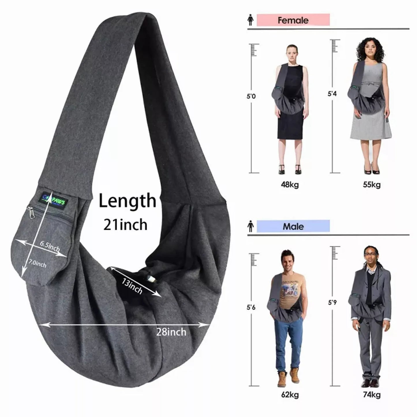 Comfy Pet Sling for Small Dog Cat